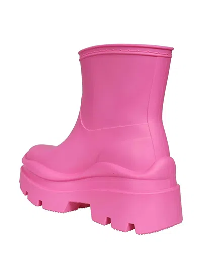Msgm Platform Rain Boots In Pink