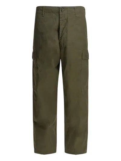 Buzz Rickson's Cotton Poplin Cargo Pants Trousers Green In Green