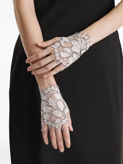 钩编针织蕾丝无指手套