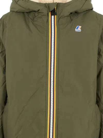 K-way Green Jacket For Kids With Logo In Green