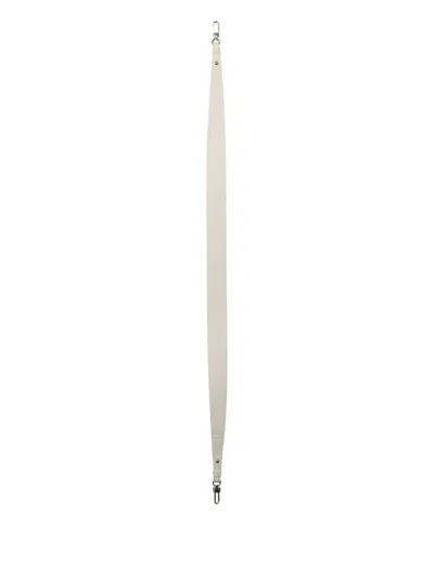 Delvaux Leather Shoulder Strap In White
