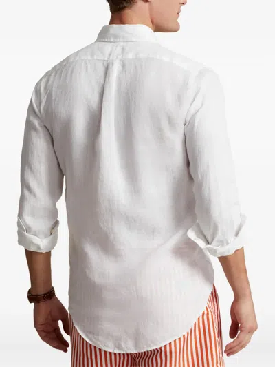 Polo Ralph Lauren Linen Shirt In White