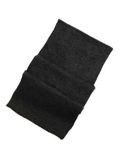 Uma Wang Ribbed-knit Two-tone Scarf In Brown