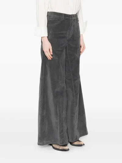 True Avenue Corduroy Trousers In Gray