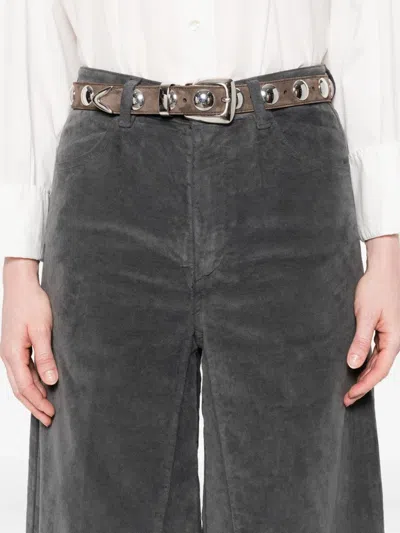 True Avenue Corduroy Trousers In Gray