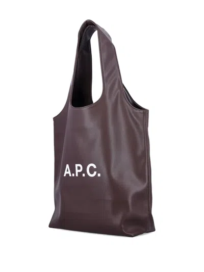 Apc A.p.c. Ninon Small Tote Bag In Brown
