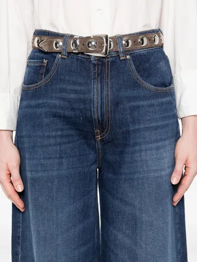 True Avenue Anna Open Jeans In Blue