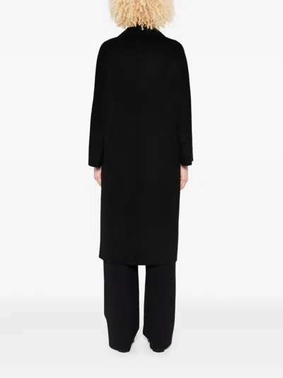 Alpha Studio Wool Coat In Black