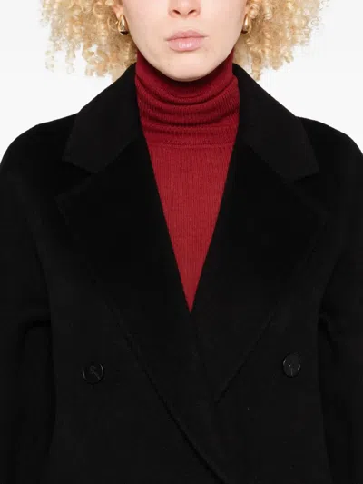 Alpha Studio Wool Coat In Black