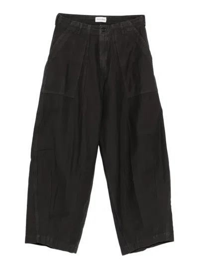 True Avenue Pleated Pocket Trousers In Brown