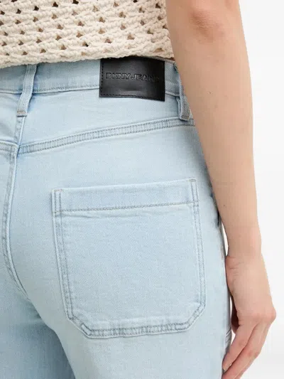 Dkny Pocket Wide-leg Jeans In Blue