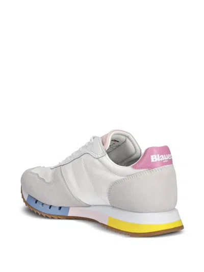 Blauer Leather Suede Panel Trainers In Multi