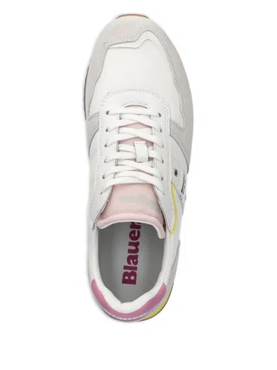 Blauer Leather Suede Panel Trainers In Multi