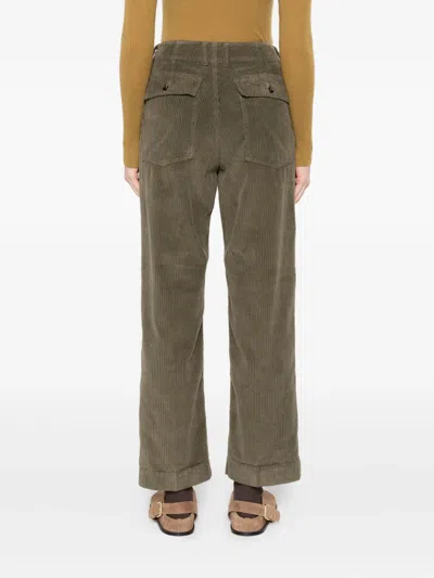 True Avenue Corduroy Trousers In Green