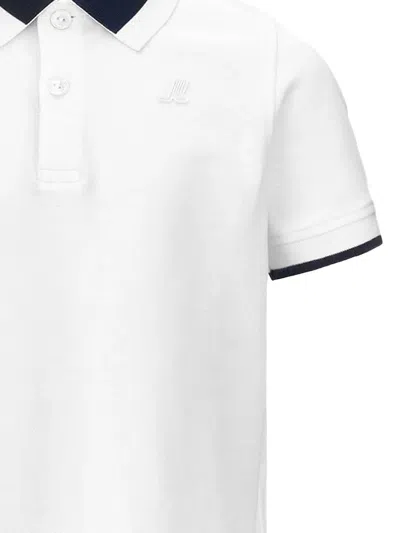 K-way Ventoux Contrast-collar Polo Shirt In White