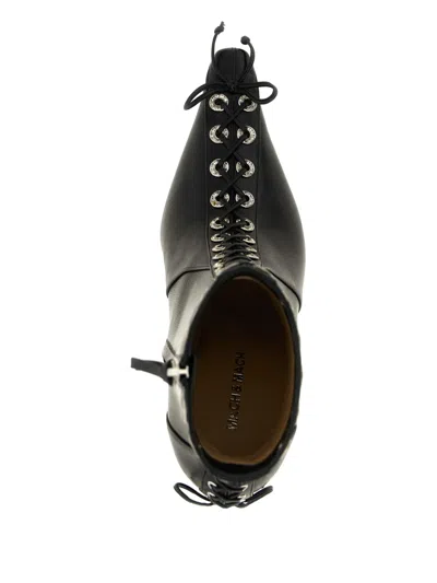 Mach&mach Mach & Mach Crystalized Corset' Ankle Boots In Black