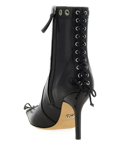 Mach&mach Mach & Mach Crystalized Corset' Ankle Boots In Black