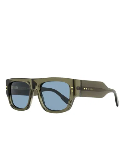 Gucci Gg1262 Rectangular-frame Sunglasses In Green