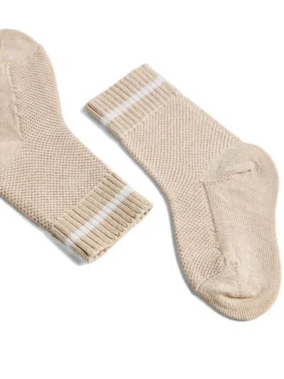 Brunello Cucinelli Bernie Baby Waffle Stitch Socks In Pink