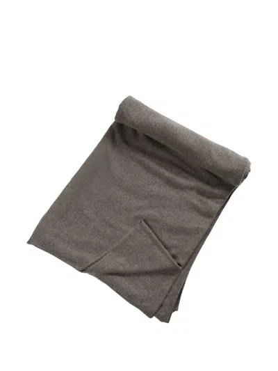 Frenckenberger Fold-up Cashmere Blanket In Gray