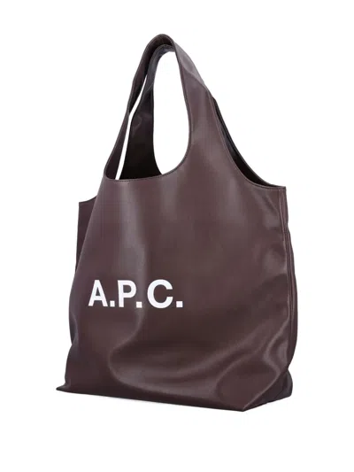Apc A.p.c. Ninon Tote Bag In Brown