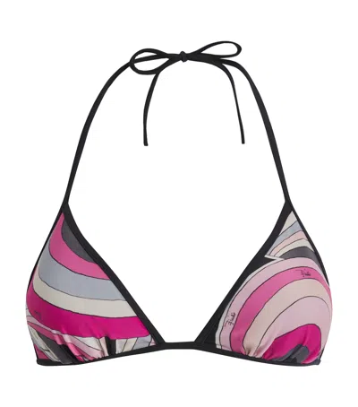 Pucci Iride Print Bikini Top In Multi