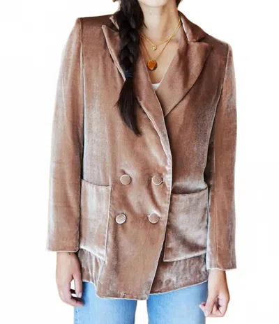 Emerson Fry Tux Soft Blazer In Chestnut In Brown