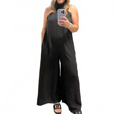 Jade By Jane Walk Into The Room Jumpsuit In Black In Black