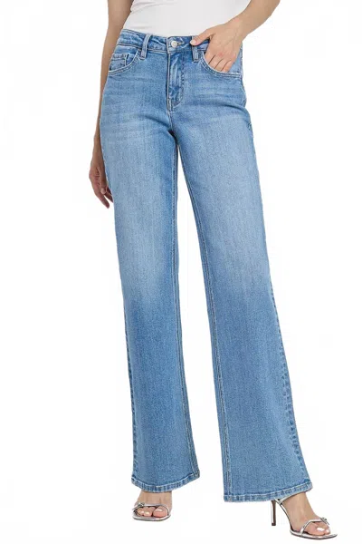 Flying Monkey 90's High Rise Vintage Flare Jeans In Impassioned In Blue