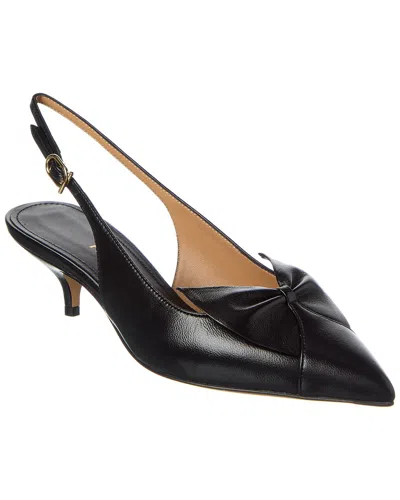 Ferragamo Felli 40 Leather Slingback Pumps In Black