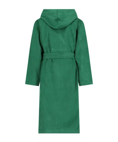 Tekla Hooded Bathrobe In Green
