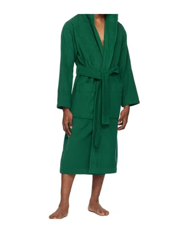 Tekla Hooded Bathrobe In Green