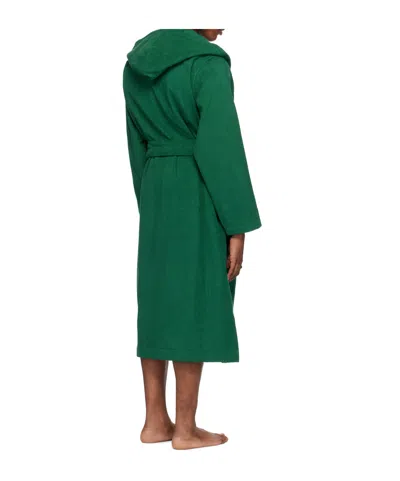Tekla Hooded Bathrobe In Green