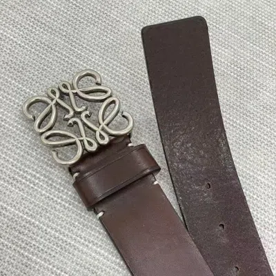 Loewe Chunky Anagram Belt In Brown