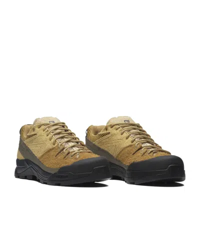 Salomon Textured Tan And Brown Sneakers In Multi