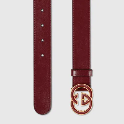 Gucci Interlocking G Buckle Leather Belt