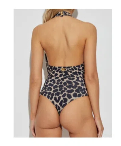 Balmain Patterned One-piece Swimsuit In Animal Print