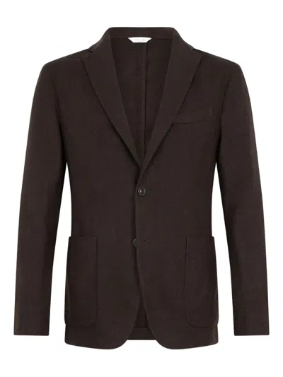 Boglioli Patch-pockets Two-button Jacket In Brown