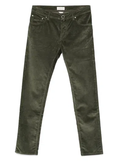 Jacob Cohen Tailored Denim Trousers Five Pockets In Green