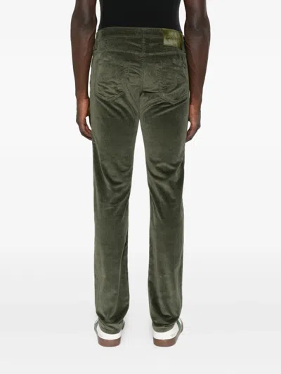 Jacob Cohen Tailored Denim Trousers Five Pockets In Green