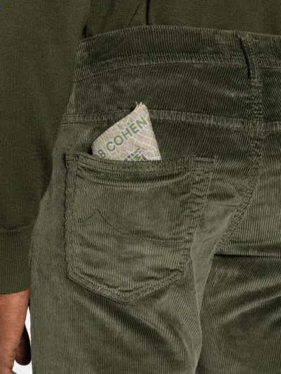 Jacob Cohen Tailored Denim Trousers Five Pockets In Green