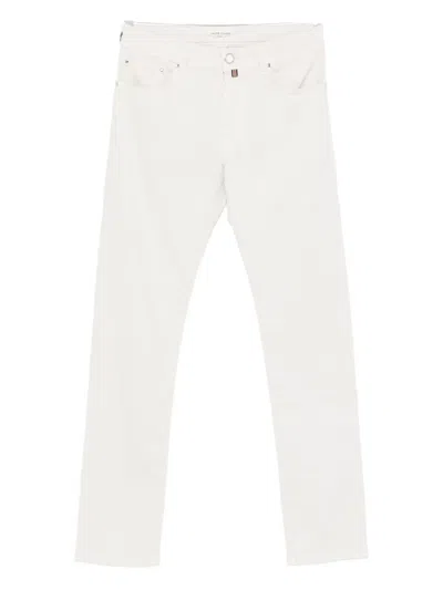 Jacob Cohen Five-pocket Trousers In White