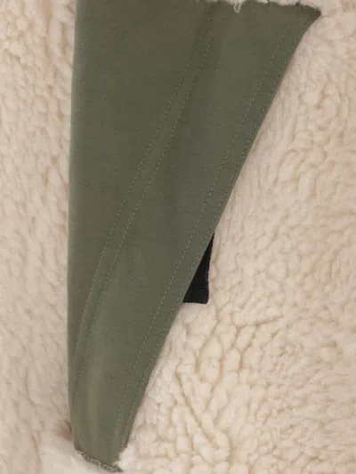 Sacai Eco Shearling And Nylon Jacket In White