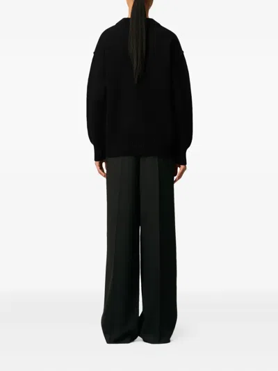 Ami Alexandre Mattiussi Ami Paris Ami Paris De Coeur Wool Cardigan In Black