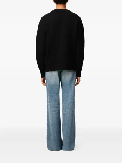 Ami Alexandre Mattiussi Ami Paris Ami Paris De Coeur Wool Cardigan In Black