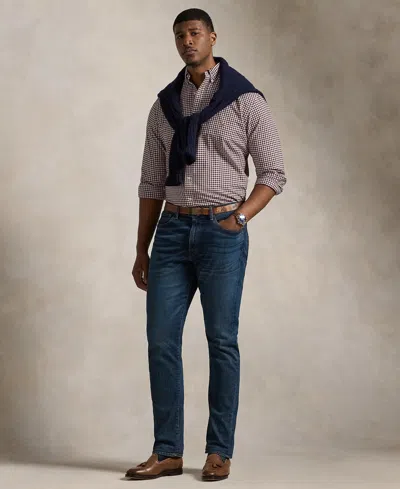 Polo Ralph Lauren Men's Big & Tall Cotton Oxford Shirt In Burgundy