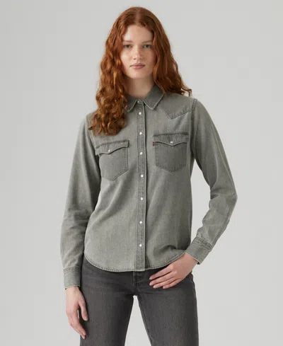 Levi's The Ultimate Western Snap-up Shirt In Gray