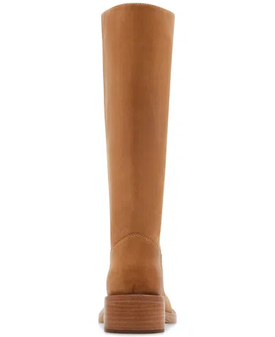 Steve Madden Riggs Womens Solid Leather Mid-calf Boots In Yellow