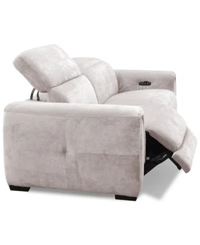 Macy's Brownell 2-pc.sofa Sectional With 2 Power Motion Chairs, Exclusively At  In Gray