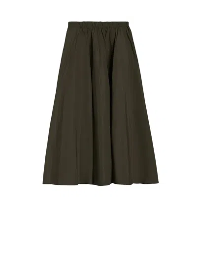 Aspesi Flared Midi Skirt With Flattering Silhouette In Green